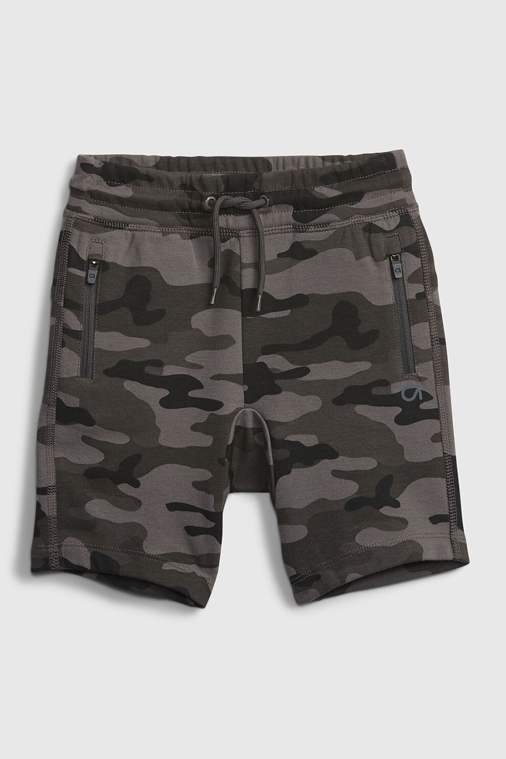 GAP, Pantaloni sport scurti cu model camuflaj, Gri inchis