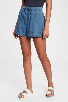 GAP, Pantaloni scurti din denim cu snur de ajustare, Albastru deschis GAP, Pantaloni scurti din denim cu snur de ajustare, Albastru deschis