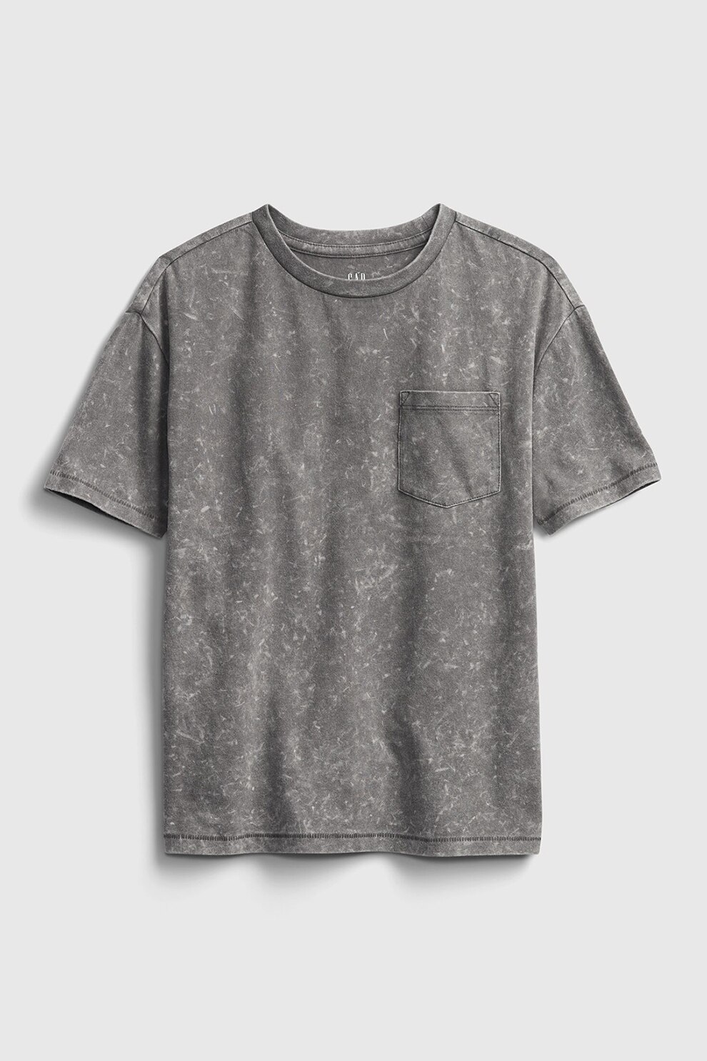 GAP, Tricou din bumbac organic cu buzunar aplicat pe piept, Gri melange