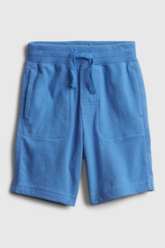 GAP, Bermude de bumbac cu snur de ajustare in talie, Albastru deschis GAP, Bermude de bumbac cu snur de ajustare in talie, Albastru deschis