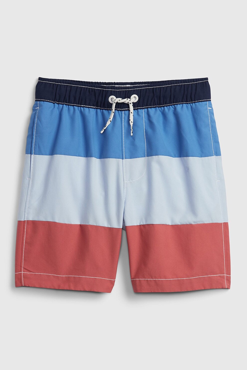 GAP, Pantaloni scurti de baie cu snur de ajustare, Bleumarin/albastru deschis/rosu stins