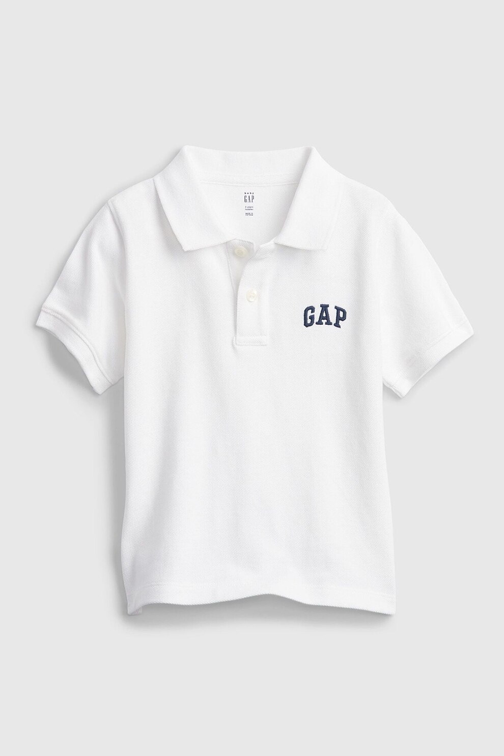 GAP, Tricou polo din bumbac pique, Alb optic
