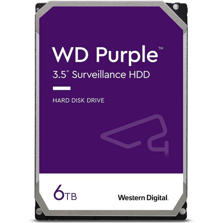 HDD AV WD Purple 3.5'', 6TB, 128MB, 5640RPM, SATA 6 Gb/s