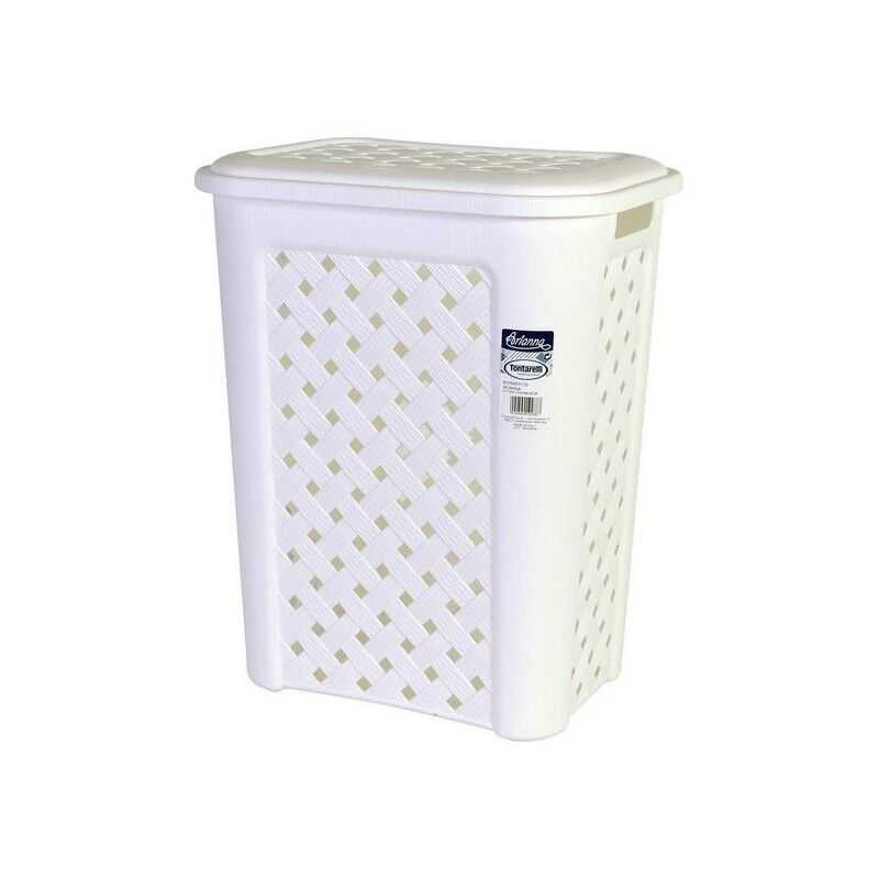 Cos pentru rufe murdare Tontarelli 30 L 38 x 28 x 46 cm Alb
