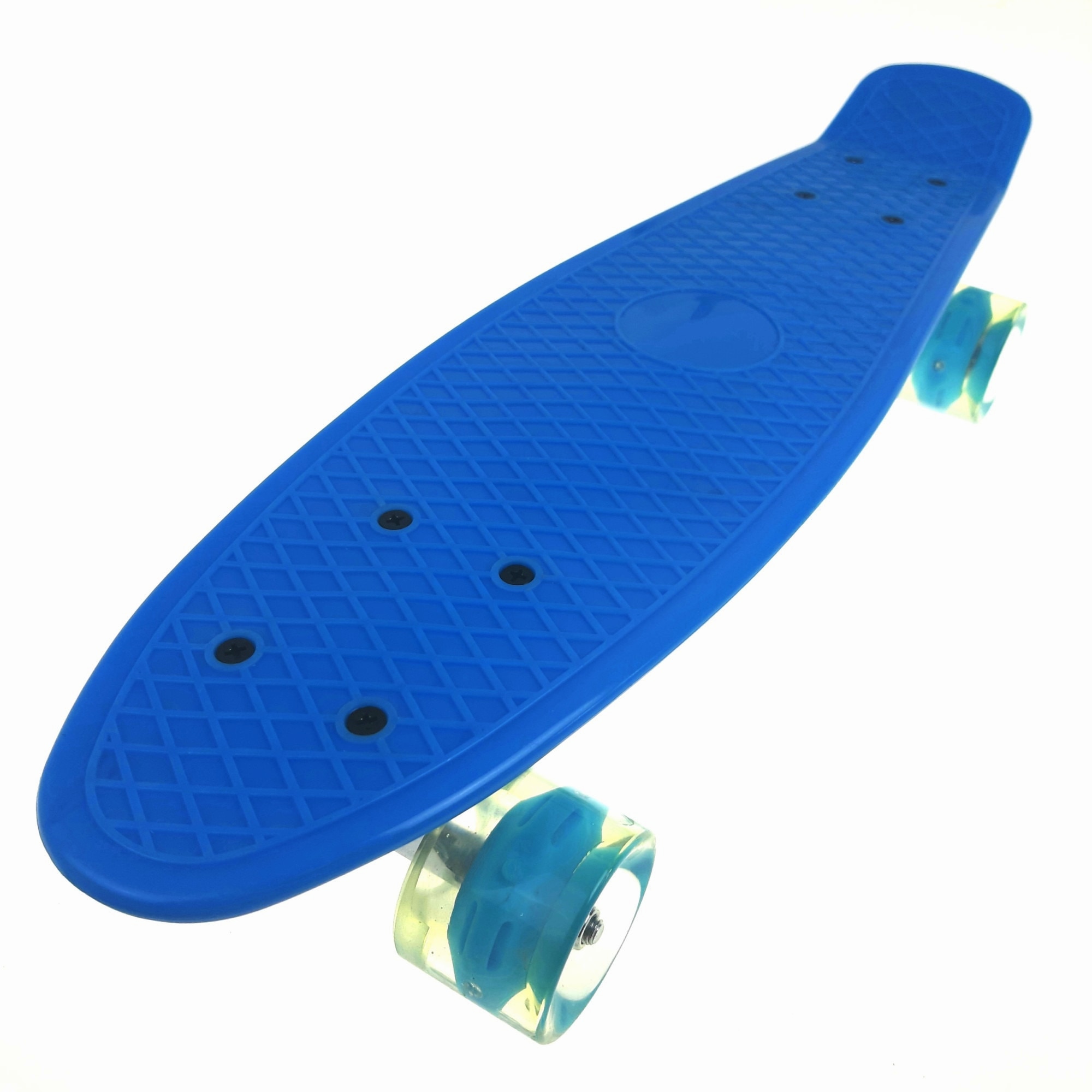Penny Board Bigshot, Roti Luminoase, Poliuretan, Greutate Maxima 90 Kg, Albastru