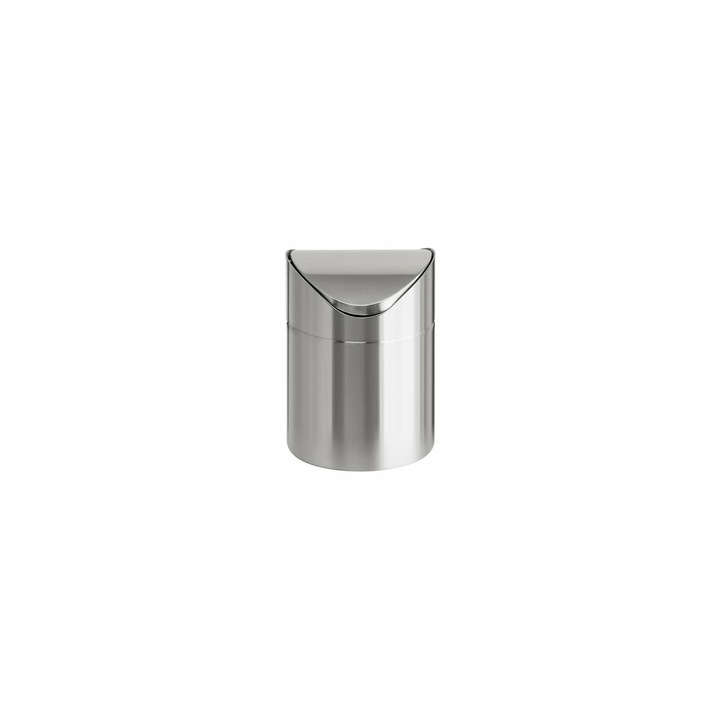 Vepa Bins asztali szemetes, ezüst, rozsdamentes acél, 1,5l