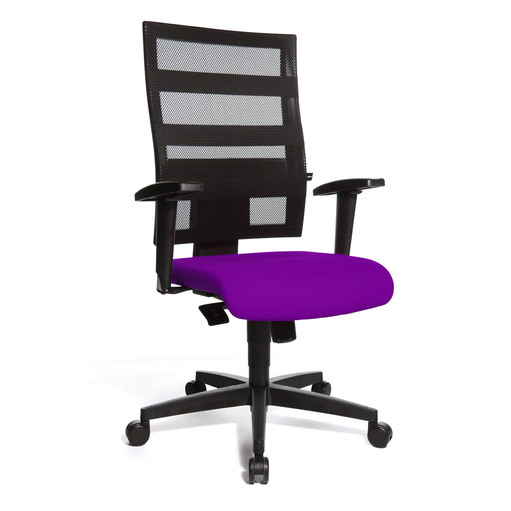 Scaun de birou TopStar X-Pander, manere reglabile, negru-violet