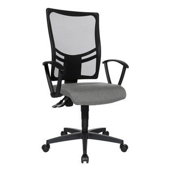 Scaun de birou TopStar Net Point, manere reglabile, negru-gri Scaun de birou TopStar Net Point, manere reglabile, negru-gri