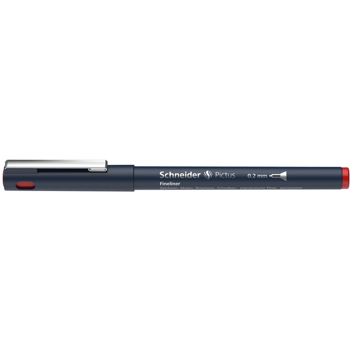 Liner pentru desen tehnic SCHNEIDER Pictus varf fetru 0.2mm - rosu