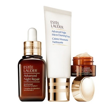 Set Ser pentru regenerarea tenului Estee Lauder Advanced Night Repair 30 ml, Gel spumant pentru curatare 30 ml, Ser concentrat pentru regenerare 5 ml, Crema pentru ochi cu efect de regenerare 5 ml Set Ser pentru regenerarea tenului Estee Lauder Advanced Night Repair 30 ml, Gel spumant pentru curatare 30 ml, Ser concentrat pentru regenerare 5 ml, Crema pentru ochi cu efect de regenerare 5 ml