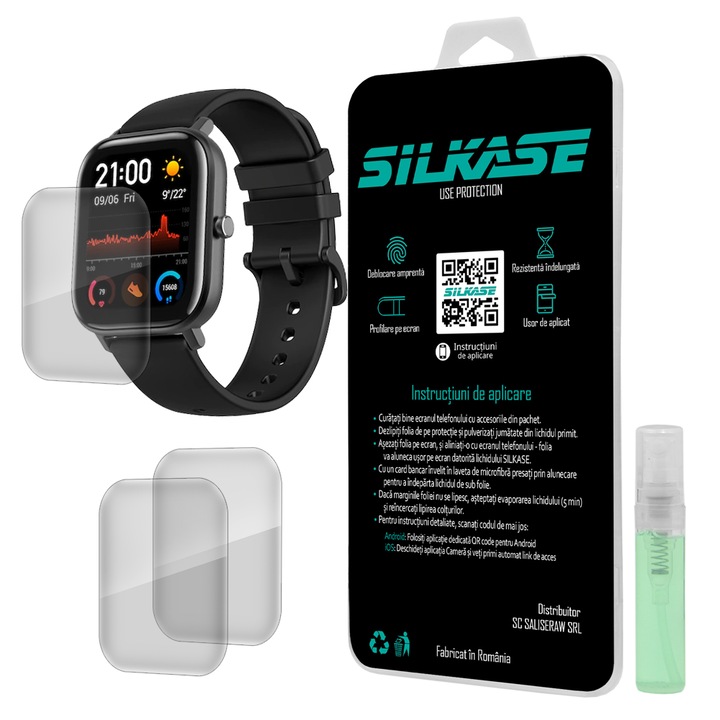 3 db szilikon SILKASE regenerálódó fólia Amazfit GTS, Full-display