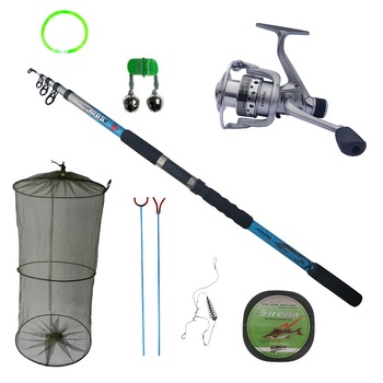 Pachet lanseta telescopica Atafu Carp 3 m, mulineta FS 4000, juvelnic, suport U si V, bambina, clopotel, fir 100 m si montura crap Pachet lanseta telescopica Atafu Carp 3 m, mulineta FS 4000, juvelnic, suport U si V, bambina, clopotel, fir 100 m si montura crap