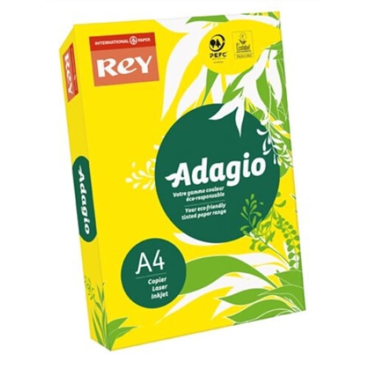Rey "Adagio" másolópapír, színes, A4, 80 g, intenzív sárga