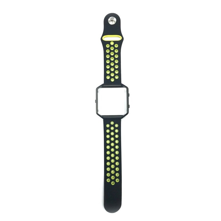Cellect Fitbit Blaze gumi/szilikon óraszíj, fekete-zöld