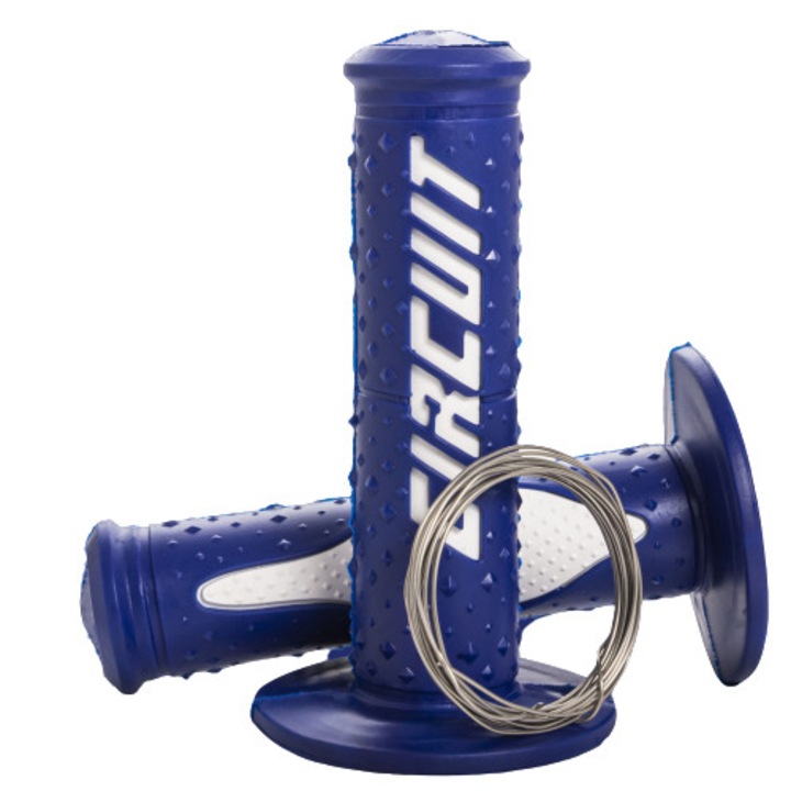 Set Manere Motocross Electra, Circuit, Albastru/Alb