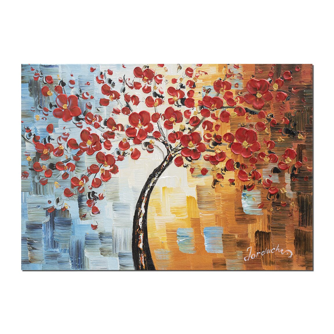 Tablou pictat manual, Artnova - Viata (2) - 70x50cm ulei pe panza in relief, efect 3D