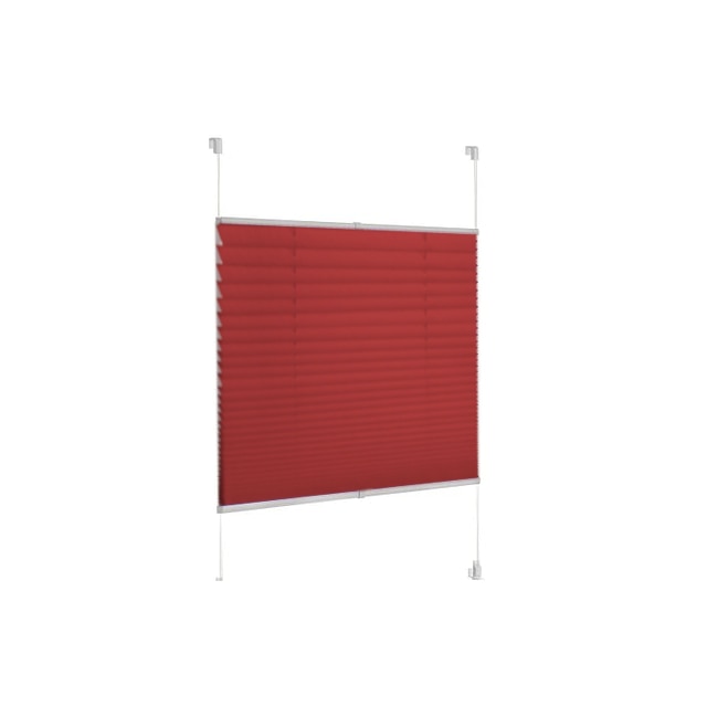 Rulou textil, Plissa Mini, PP-6 , semi-opac, culoare rosu, dimensiuni panza 64 cm x 160 cm