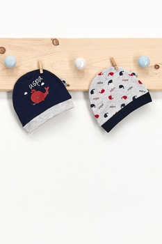 U.S. Polo Assn., Set de caciuli cu diverse imprimeuri - 2 piese, Bleumarin inchis, ONE SIZE Standard U.S. Polo Assn., Set de caciuli cu diverse imprimeuri - 2 piese, Bleumarin inchis, ONE SIZE Standard