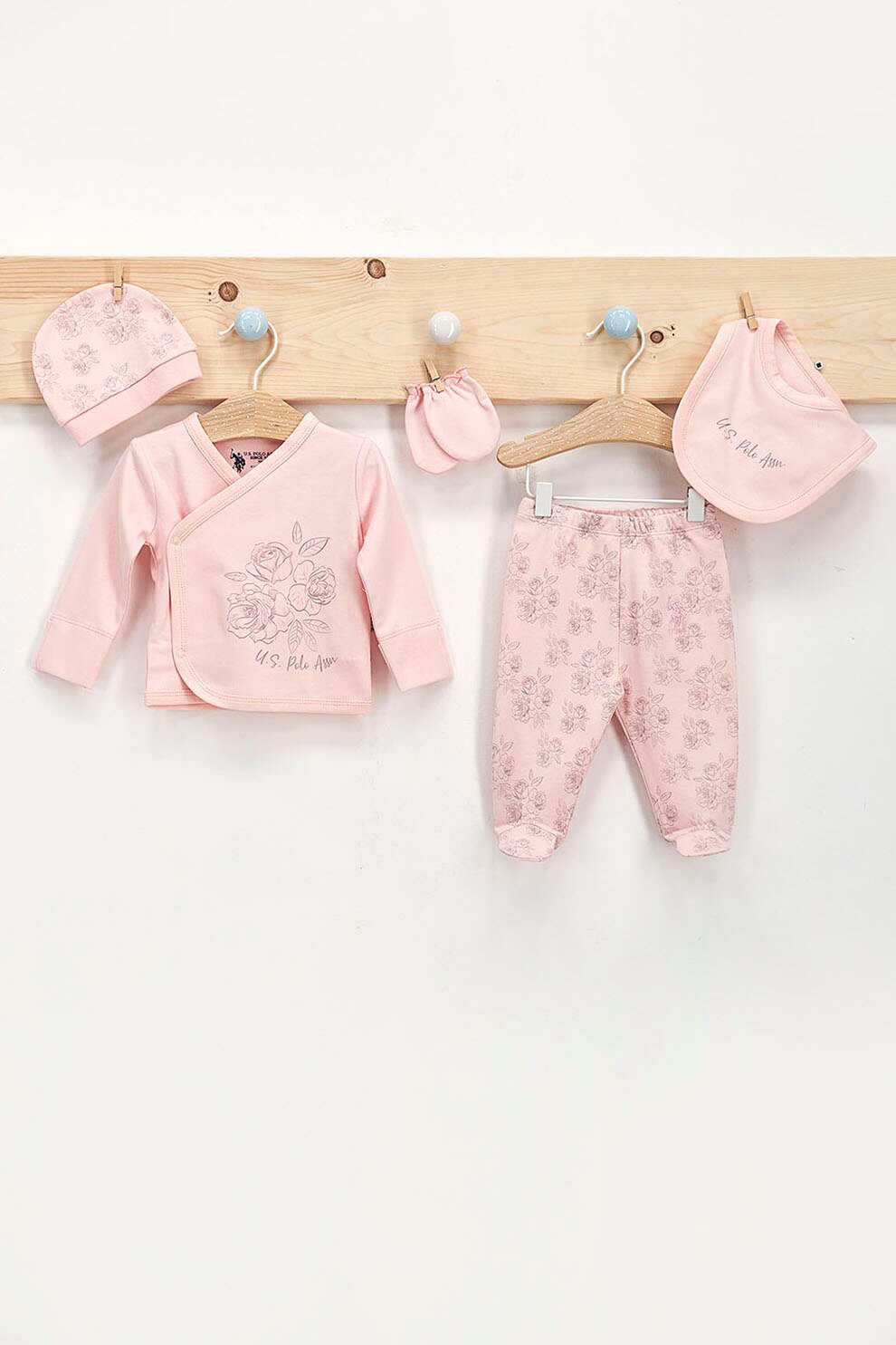 U.S. Polo Assn., Set de imbracaminte Alb/Negru, Alb/Negru, 50-56 CM