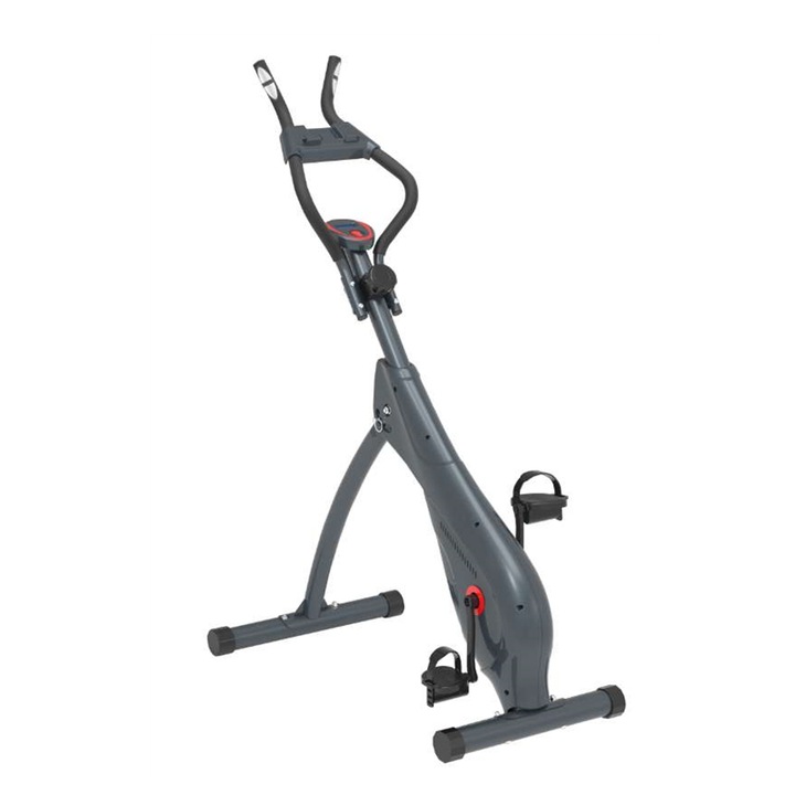 Магнитно фитнес колело ZOCO BODY FIT, LCD дисплей, 8 нива на устойчивост, Сивo