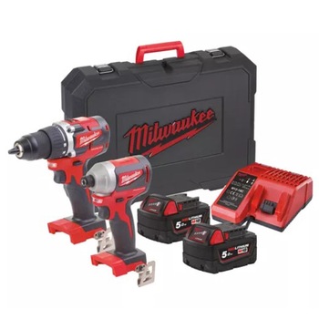Set Milwaukee 4933464718 masina de gaurit si insurubat (bormasina) pe acumulator M18 CBLDD + masina de gaurit si insurubat (bormasina) cu impact pe acumulator M18 CBLID, 18 V, 2 acumulatori, incarcator Set Milwaukee 4933464718 masina de gaurit si insurubat (bormasina) pe acumulator M18 CBLDD + masina de gaurit si insurubat (bormasina) cu impact pe acumulator M18 CBLID, 18 V, 2 acumulatori, incarcator