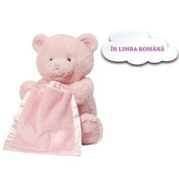 Jucarie interactiva, Ursulet de plus Cucu Bau, Peek a Boo, vorbeste in Limba Romana, Smartic®, roz Jucarie interactiva, Ursulet de plus Cucu Bau, Peek a Boo, vorbeste in Limba Romana, Smartic®, roz