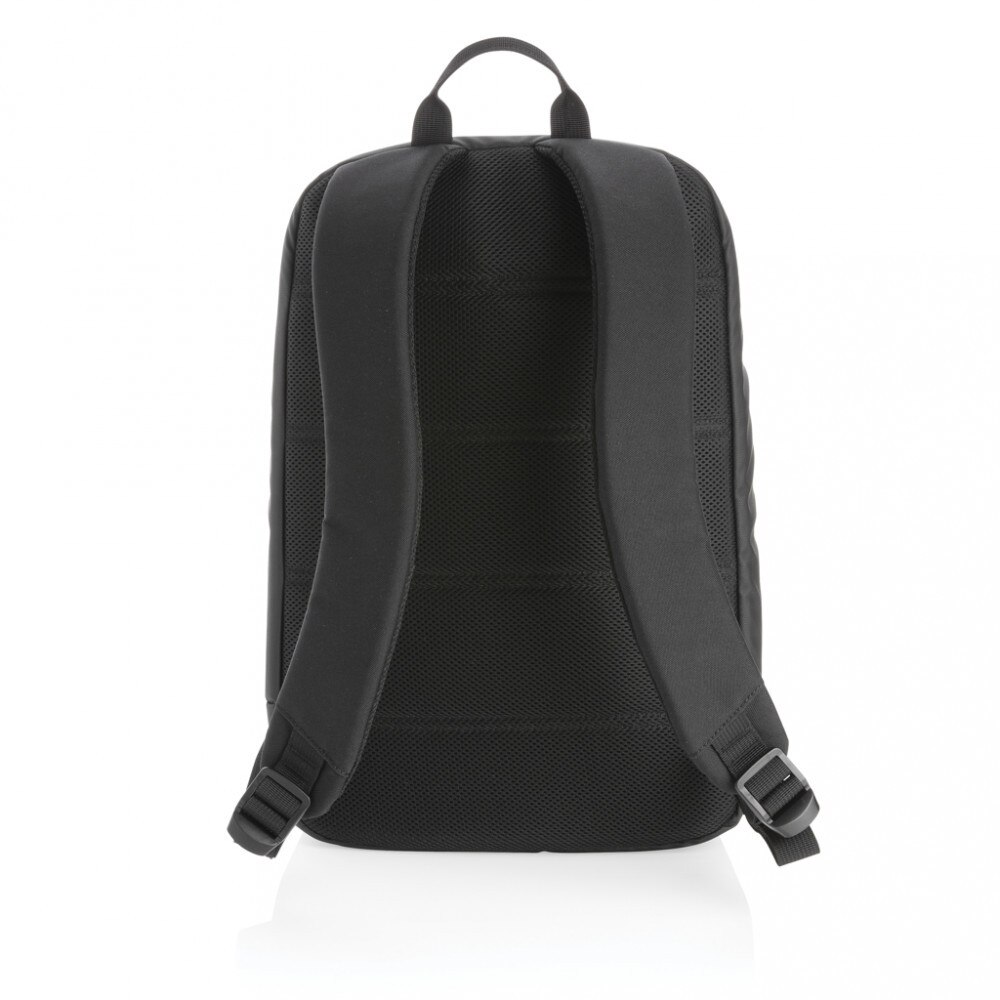 Rucsac laptop cu buzunar sterilizator UV-C, 21MAR1044, 30.5x13x45 cm, 15.6 inch, Swiss Peak by AleXer, Poliester, Negru, breloc inclus