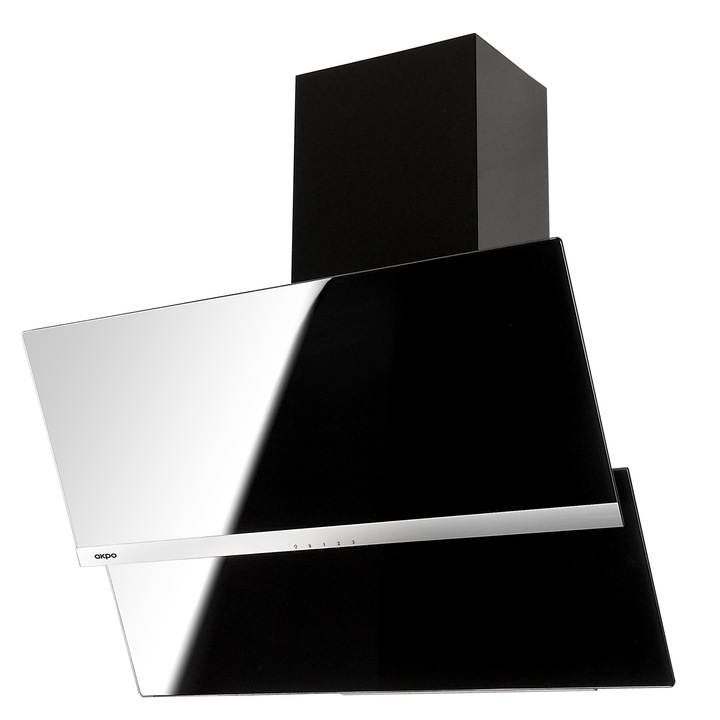 Hota de bucatarie Berdsen BT-239, 52cm, sticla neagra, 9 viteze, iluminare LED