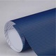 Folie autocolant Albastru Carbon 125cm x 30cm, iesire in relief, eliminare a bulelor de aer