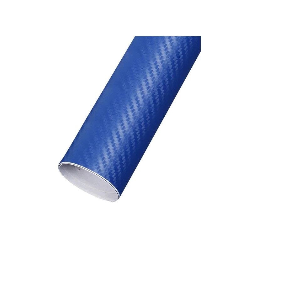 Folie autocolant Albastru Carbon 125cm x 30cm, iesire in relief, eliminare  a bulelor de aer