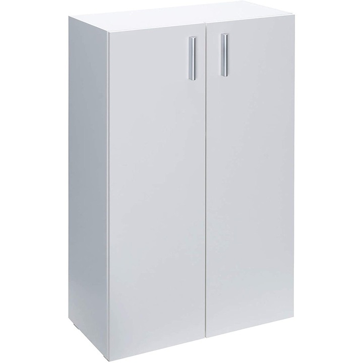 Dulap multifunctional cu usi Vela, 3 compartimente, Alb, 115.5 x 60 x 31 cm