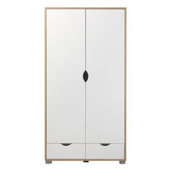 Dulap 2 usi si 2 sertare, Zen Home, Tekzen, Alb/Nuc, 100 x 58 x 191 cm Dulap 2 usi si 2 sertare, Zen Home, Tekzen, Alb/Nuc, 100 x 58 x 191 cm