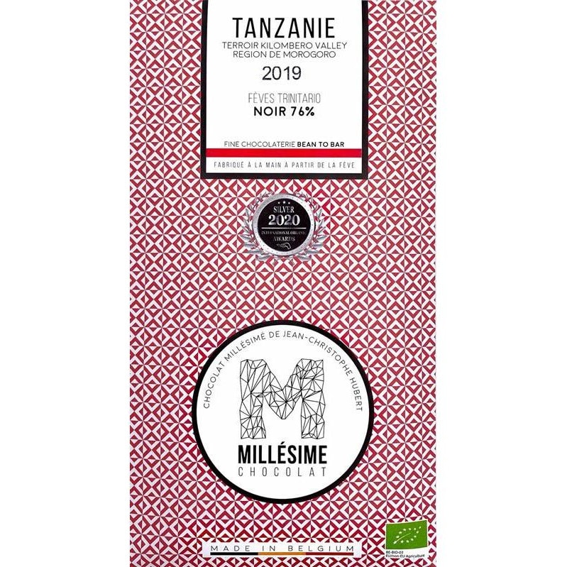 Ciocolata Belgiana Artizanala Neagra 76% Tanzanie Bio 70 grame Millesime Chocolat