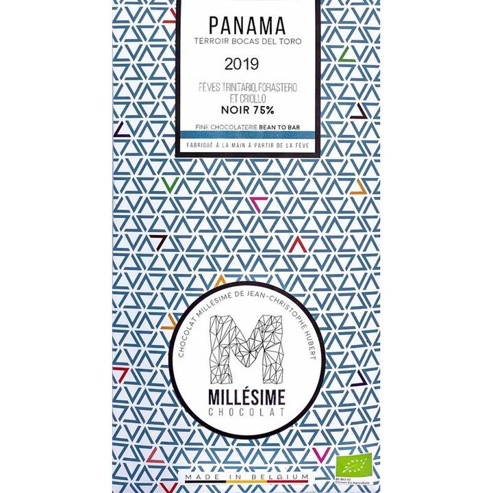Ciocolata Belgiana Artizanala Neagra 75% Panama Bio 70 grame Millesime Chocolat