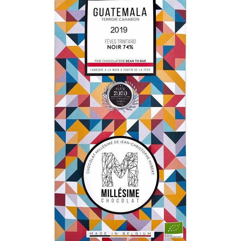 Ciocolata Belgiana Artizanala Neagra 74% Guatemala Bio 70 grame Millesime Chocolat