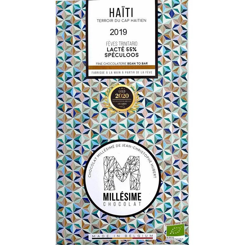 Ciocolata Belgiana Artizanala Speculoos Haiti Bio 70 grame Millesime Chocolat