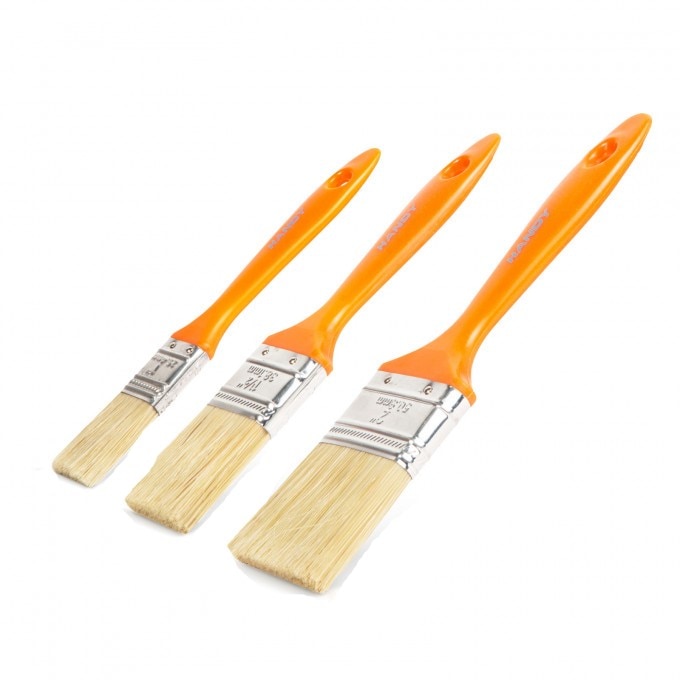 Set 3 pensule, cu maner material plastic, Dimensiune cap pensula 1