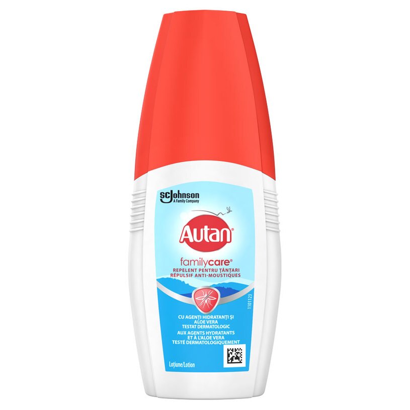 Lotiune anti-intepaturi insecte Autan Family Care cu pulverizator, 100 ml