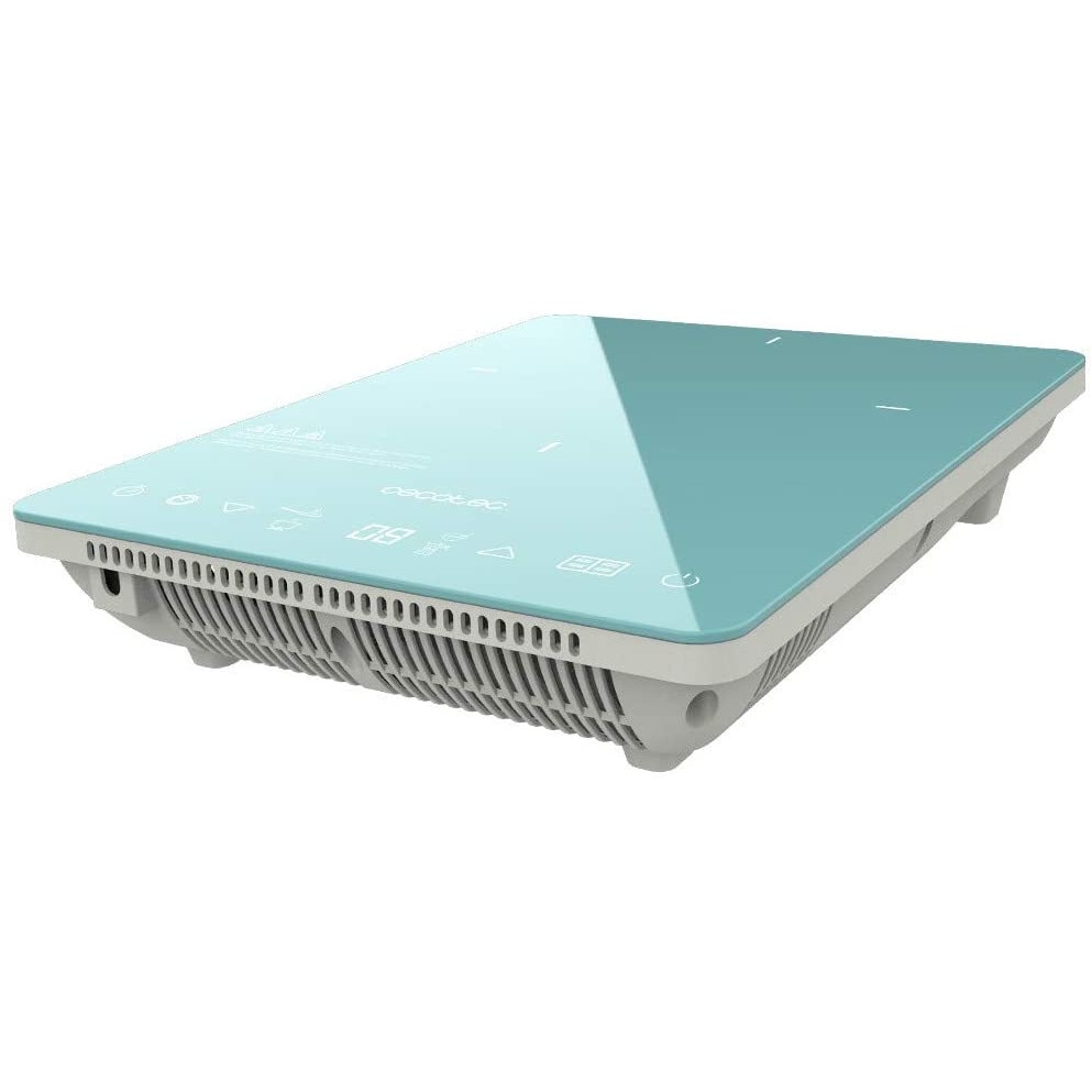 Plita cu inductie Cecotec Full Crystal Sky 8016, 2000 W, Timer, Pornire programabila, Control Digital, Temperatura reglabila, 4 programe predefinite, Albastru