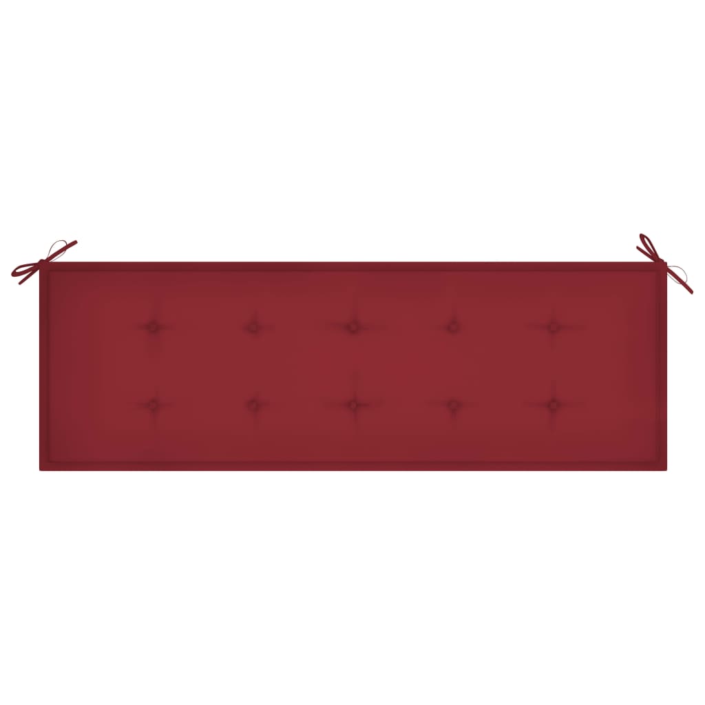 Perna pentru banca de gradina, rosu vin, 150x50x4 cm, textil 314086