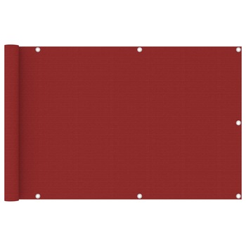 Paravan pentru balcon, vidaXL, Polietilena HDPE, 160 g/m², 90 x 400 cm, Rosu Paravan pentru balcon, vidaXL, Polietilena HDPE, 160 g/m², 90 x 400 cm, Rosu