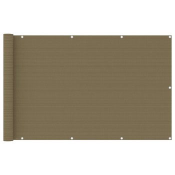 Paravan pentru balcon, vidaXL, Polietilena HDPE, 160 g/m², 120 x 400 cm, Maro taupe Paravan pentru balcon, vidaXL, Polietilena HDPE, 160 g/m², 120 x 400 cm, Maro taupe