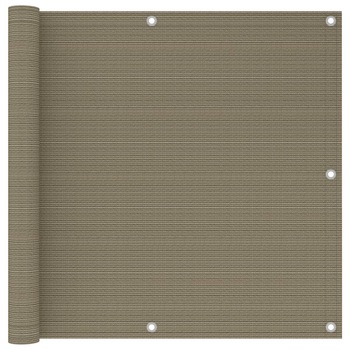 Paravan pentru balcon, vidaXL, Polietilena HDPE, 160 g/m², 90 x 300 cm, Maro taupe Paravan pentru balcon, vidaXL, Polietilena HDPE, 160 g/m², 90 x 300 cm, Maro taupe