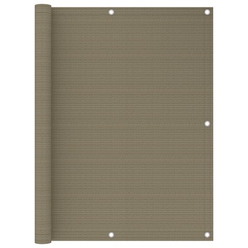 Paravan pentru balcon, vidaXL, Polietilena HDPE, 160 g/m², 120 x 300 cm, Maro taupe Paravan pentru balcon, vidaXL, Polietilena HDPE, 160 g/m², 120 x 300 cm, Maro taupe