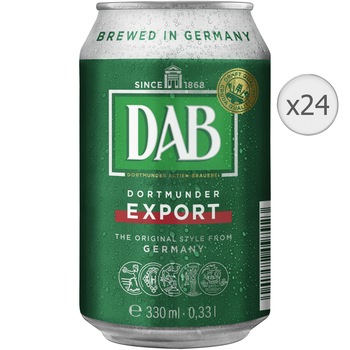 Bere Blonda Dab Export, 5%, Doza, 24 x 0.33l Bere Blonda Dab Export, 5%, Doza, 24 x 0.33l
