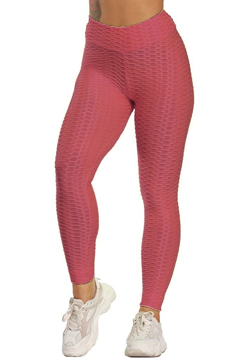 WNY magas derekú harisnya, elasztikus, légáteresztő izzadásgátló Push Up hatás, WCLNT1805D-RN, Koptatott piros