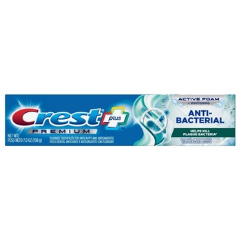 Pasta de Dinti, Crest, Premium Plus, Anti-Bacteriana, cu Spuma Activa, 198gr Pasta de Dinti, Crest, Premium Plus, Anti-Bacteriana, cu Spuma Activa, 198gr