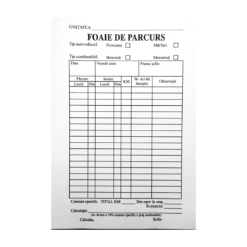 Foaie Parcurs Persoane/Marfa, Format A5, 100 File/Carnet - Formular pentru Transport, Tipizate Nepersonalizate, Formulare Tipografia Felix Foaie Parcurs Persoane/Marfa, Format A5, 100 File/Carnet - Formular pentru Transport, Tipizate Nepersonalizate, Formulare Tipografia Felix