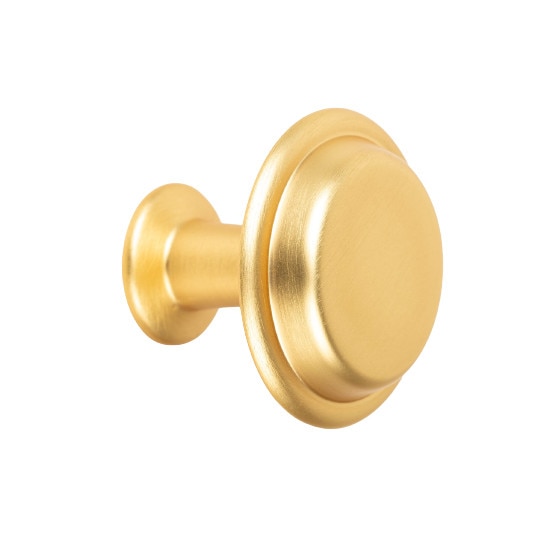 Buton pentru mobila Land, finisaj auriu periat, D40 mm