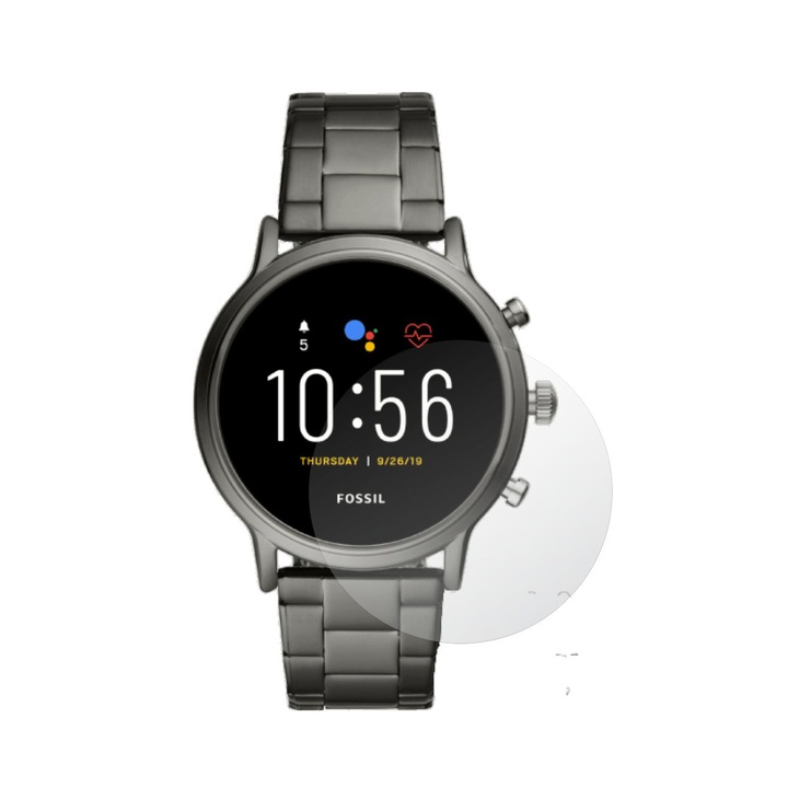 Комплект от 2X защитно фолио за екрана за Smartwatch Fossil Gen 5 The Carlyle HR, Invisible Skinz UHD Самовъзстановяващ се, ултра-прозрачен силикон с пълно покритие, лепило и гъвкавост